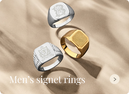 Mens signet rings