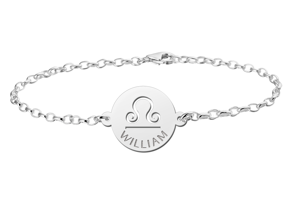  silver bracelet libra zodiac “ alt=
