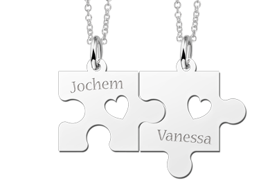  silver puzzle piece necklace friend“ alt=